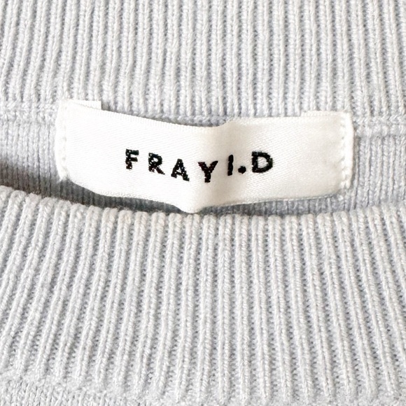 Fray I.D. Light Blue Cropped Sweater - Picture 2 of 4